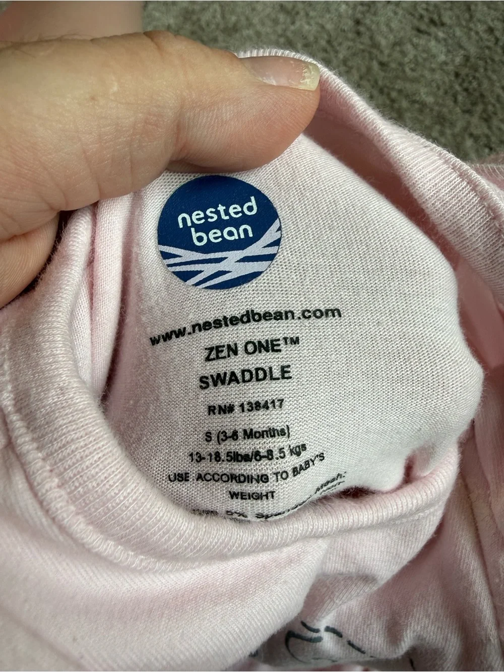 Nested Bean Pink Baby Sleep Sack - Soft Zippered Swaddle